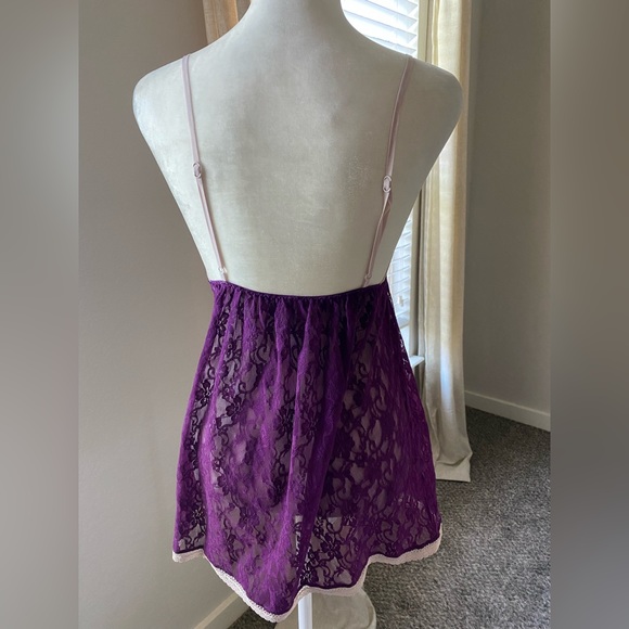 Purple lace babydoll - Picture 2 of 3